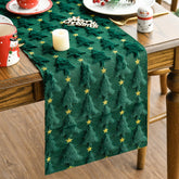 Artoid Mode camino de mesa Navidad, estrellas verde, peluche suave para proteger la mesa