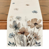 Artoid Mode: cinta para mesa con patrón marrón amapolas y hojas, decoración elegante