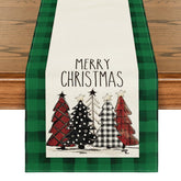 Artoid Mode corredor de mesa Navidad con diseño acuarela verde y negro para decorar