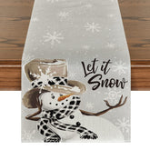 Artoid Mode mantel-corredor nieve gris, protege la mesa y añade elegancia festiva.