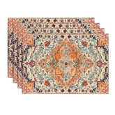 Artoid Mode manteles individuales bohemios en naranja y azul verdoso para comidas diarias con estilo