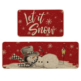 Artoid Mode Red Let It Snow alfombra con copo de nieve para decorar y proteger el piso.
