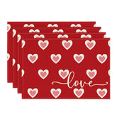 Artoid Mode Salvamanteles Corazón Rojo: conjunto de 4 para proteger la mesa.