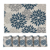 Artoid Mode salvamanteles vinilo florales azul gris protegen la mesa