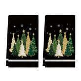 Toallas Artoid Mode con diseño de árbol navideño negro para secar y limpiar superficies
