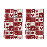 Artoid Mode toallas cocina con diseño de cuadros y corazón rosa, secado suave para platos.