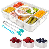 AshCreations Snackle Box con ocho compartimentos y tapa transparente para ver snacks de un vistazo