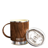 Taza Asobu Ultimate con recubrimiento cerámico interior ofrece sabor puro en acabado madera.