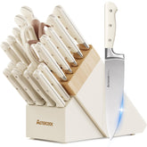 Astercook: juego de 22 cuchillos en bloque para organización y estilo en la cocina.