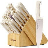 Astercook juego de cuchillos 22 piezas con bloque y afilador para almacenamiento seguro