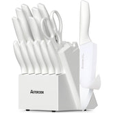 Astercook set de cuchillos 15p con bloque y afilador, filo listo para cocinar