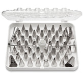 Ateco set de decoración para pasteles con 52 tubos, fácil acceso y organización.
