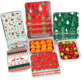 Atonofun latas navidad con tapas y diseño de Santa, ideales para galletas.