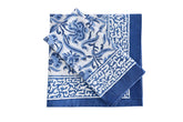 ATOSII Midnight Bloom: servilletas azules con diseño floral para cenas elegantes.