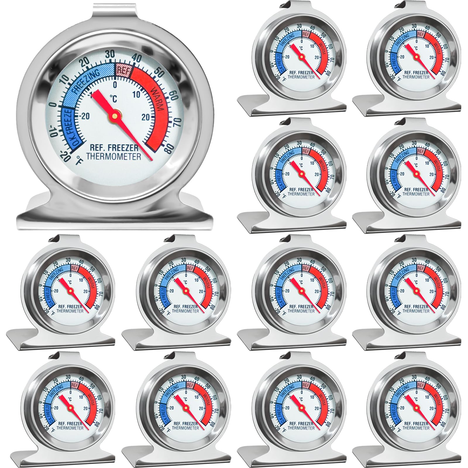 ATZNZIK termómetro para nevera con dial grande, lectura rápida y precisa.