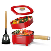 Audecook Olla 2L: interior con recubrimiento antiadherente para cocción más limpia.