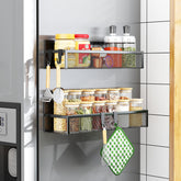 Aufworld estante magnético para nevera con almacenamiento eficiente de especias y utensilios