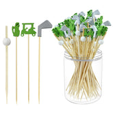 Palillos de cóctel Augoog con cabeza de golf para presentar aperitivos con estilo.