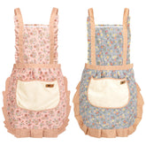 Delantal AUGSUN floral rosa con bolsillo grande para cocinar cómodamente.