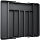 AUJEN Organizador de cubiertos extensible facilita acceso rápido y orden en el cajón