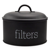 Portafiltro canasta negro de AuldHome Design para filtros de café con acceso rápido