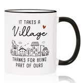 Aurahouse, taza de agradecimiento para docentes con impresión doble cara, ideal para regalo.