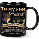 Aurahouse Taza Lobo Hijo 11oz con motivo duradero para café diario