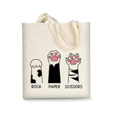 AUSVKAI bolsa de lona con diseño estético de gato, ideal para uso diario.