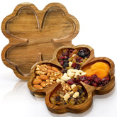 Bandeja AVLA para servir de madera de acacia, 8 pulgadas, ideal para aperitivos.