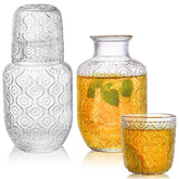 AVLA jarra de agua para mesita de noche, 20 oz, diseño elegante y práctico.