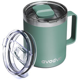 Taza avodvo insulada 12oz verde salvia para bebidas calientes