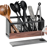 Awesohome porta-utensilios-encimera: secado rápido para utensilios y cubiertos.