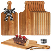 Aweyka tabla de corte de acacia 12x6 con asa y cuerda, ideal para cortar verduras y embutidos.