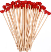 Awleynz palitos de café con corazón rojo, para mezclar y decorar bebidas