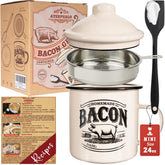 Ayerphalo contenedor de grasa con filtrador para bacon, fácil limpieza.