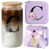 AYGXU caja inicial de joyas con motivos florales, organizada y protegida.