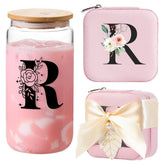 Caja de joyería de viaje AYGXU con inicial R rosa para ordenar piezas