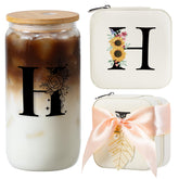 AYGXU vaso de cristal con tapa de bambú, ideal para bebidas y té