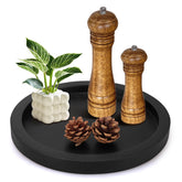 Bandeja redonda Ayiaren, centro decorativo para sala con velas y plantas.