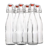 AYL botella de vidrio con tapa abatible, mantiene bebidas frescas y sin derrames