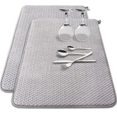 Baaxxango alfombrilla secado platos gris absorbente ideal para encimeras