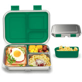 BABHAMNESS lonchera bento de 3 compartimentos, ideal para meriendas escolares.