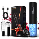 Abridor eléctrico BABONIR abre vino con rapidez y suavidad.