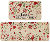 Baccessor Valentines 17x29 floral-hoja-corazon, ideal para decorar y proteger el suelo.