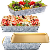 Baderke bandeja fría rectangular de hielo, mantiene bebidas y aperitivos fríos por más tiempo