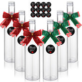 Botellas de plástico Baderke 750 ml con tapas, ideales para bebidas y regalos navideños.