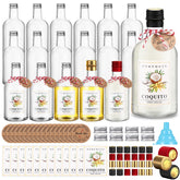 Baderke botellas plástico coquito 16oz, vista frontal, ideal para servir en fiestas