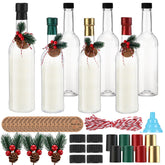 Botellas Baderke de plástico transparentes para almacenar vinos caseros de forma segura.