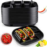Baderke: plato desechable para tacos con dos divisiones, ideal para servir tortillas suaves