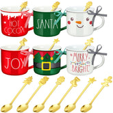 Taza Baderke Navidad 11 onzas para café matutino festivo.